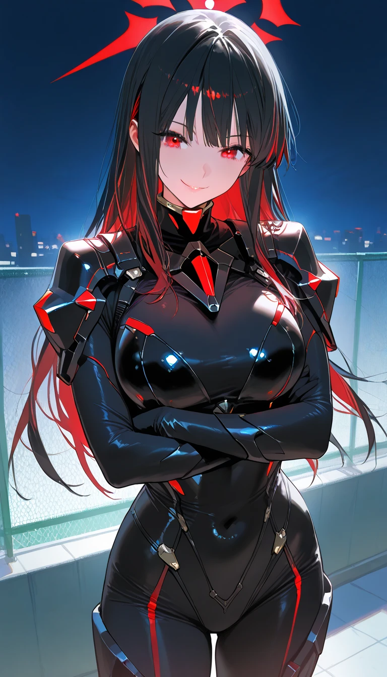 最high quality、best image quality、masterpiece、android girl((18-year-old、 By becoming、vest bust、medium bust,wide open breast tea、red glowing eyes, water hair、messy hair、long hair、thin,highest valley、Blue robot body、Shiny red body、Close ~ eyes、attack、Show the whole body、robot arm、robot feet、villain、evil smile、bad smile、laugh loudly、villain pose、Black robot wings,)),high quality、beautiful art、background((dark bio facility、dark room、Infrared Sensor、red lighting))、Flight、debris flies、Depth of written boundary、movie、visual art、perfect art、8K,genuine、