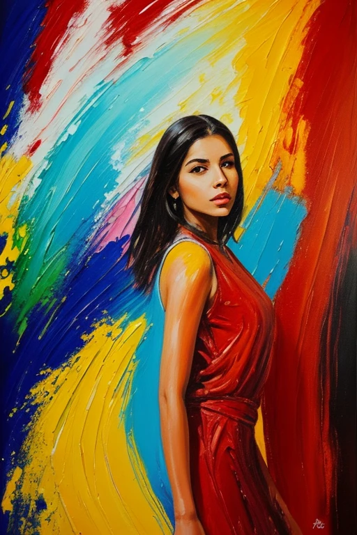 I am the blurred lines of her and her different faces that exist above her of her different lives only a blurred figure of her body and the expression of her face that sees the pain is seen , It is hope come true, her entire body is seen in blur, the message I want to convey is that there is tranquility for her. , 24k artwork uses volume in shadows uses the rules of composition uses the rules of cinema uses its colors rule of thirds and all the rules of photography uses the compositions of cinema shadows with volume and uses the latest image creation techniques
