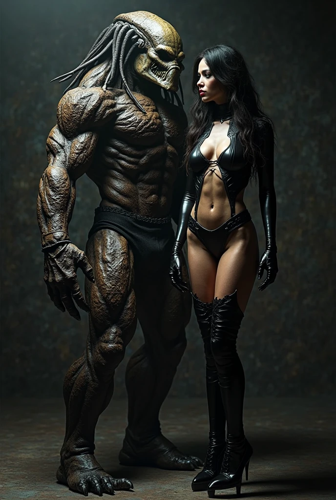 a beautiful detailed (((a Female Yautja (the alien from the movie PREDATOR))))(((here Facing the camera holding up and showing her breasts and body)))((((Huge DDDD PERKY tits:1.0))) extremely detailed, extremely detailed face and eyes, detailed skin texture, (best quality,4k,8k,highres,masterpiece:1.2),ultra-detailed,(realistic,photorealistic,photo-realistic:1.37),HDR,UHD,studio lighting,ultra-fine painting,sharp focus,physically-based rendering,extreme detail description,professional,vivid colors,bokeh,fantasy,concept art,dynamic pose,muscular arms,strong legs,perfect shapely ass,high fantasy armor,large breasts,slender curvy body,thin waist,extremely detailed facial features,piercing eyes,lustrous skin