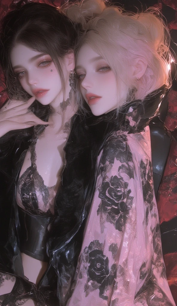 Beautiful detailed skin, Detailed Body, beautiful detailed hair, couple sitting man with defined pecs and woman with giant kawaii breasts