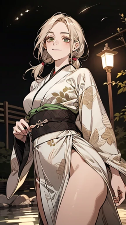 ((extremely realistic shading, masterpiece, extremely detailed, photorealistic)) <lora:blanc-10:0.9>White hair, golden eyes, Japanese clothing, black silk jumpsuit,