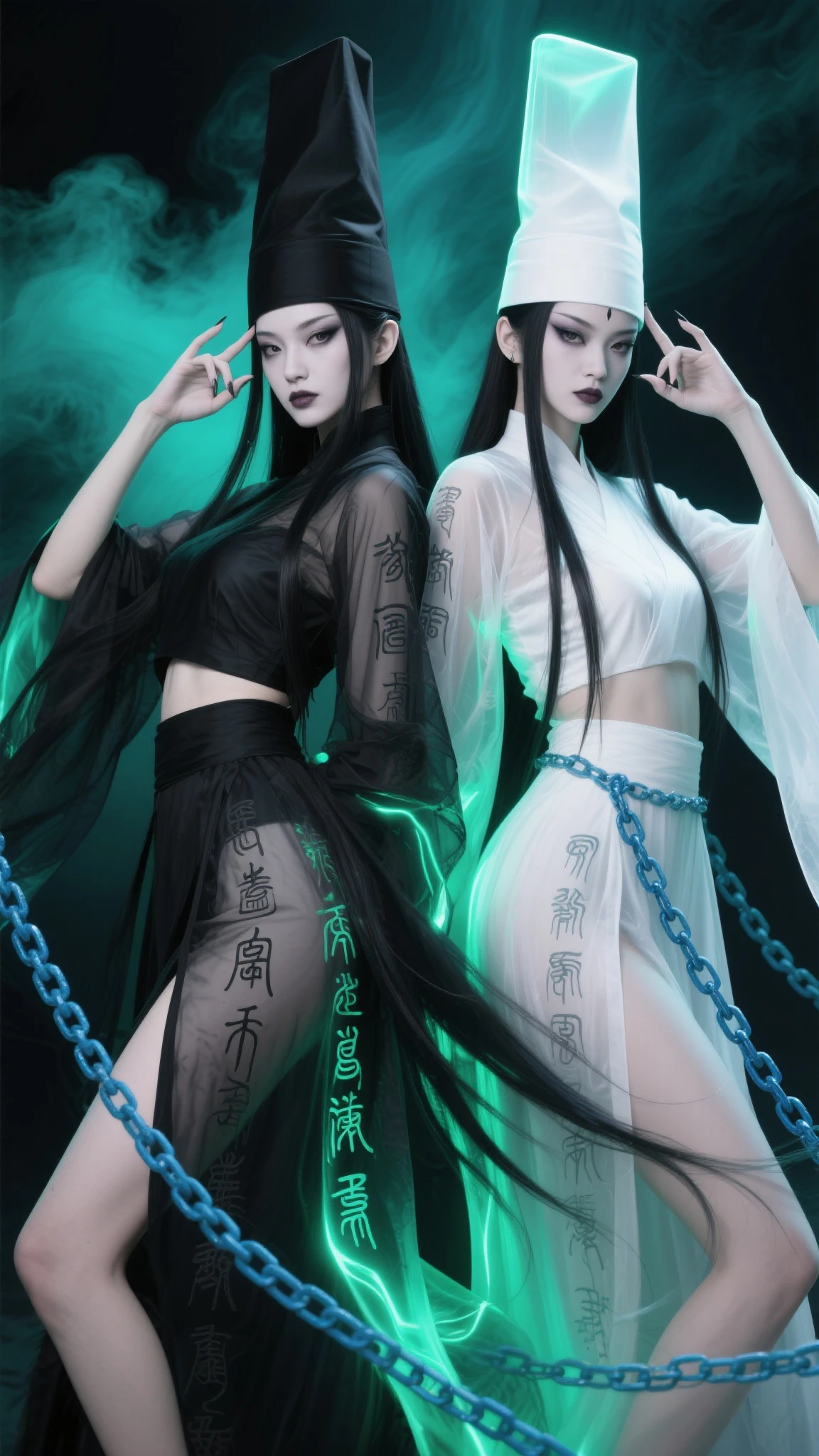 (((masterpiece+best quality+high resolution+ultra-detailed))), long silky black hair, high nose, sharp eyes, noble and inviolable temperament, (([female]: 1.2 + [beauty]: 1.2 + black long hair: 1.2)), dark and deep background, bright eyes, dynamic angle and posture.