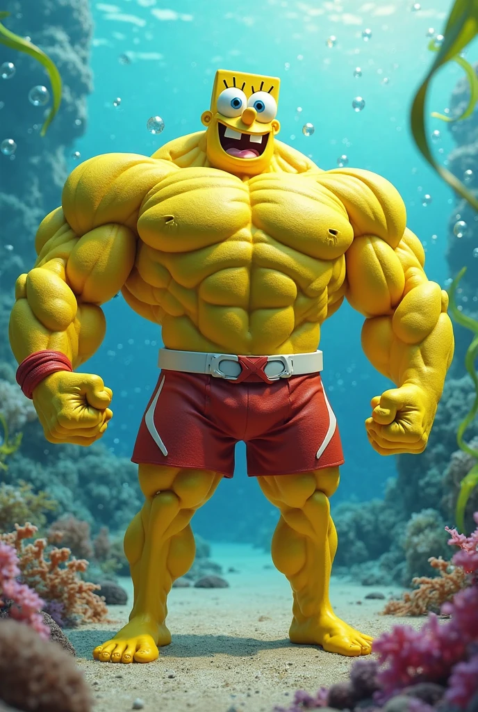 Close-up of a man in red and blue swimming trunks in the river, courageous monster tough guy, anthro dragon art, male art, SFW version, Male robotic anthropic dolphin, muscular character, anthrop lizard, colorful muscular eldritch, male robot anthropo-dragon, Dragon body, muscular characters, inspired by Ryan Barger, Anthro Art,  Big belly