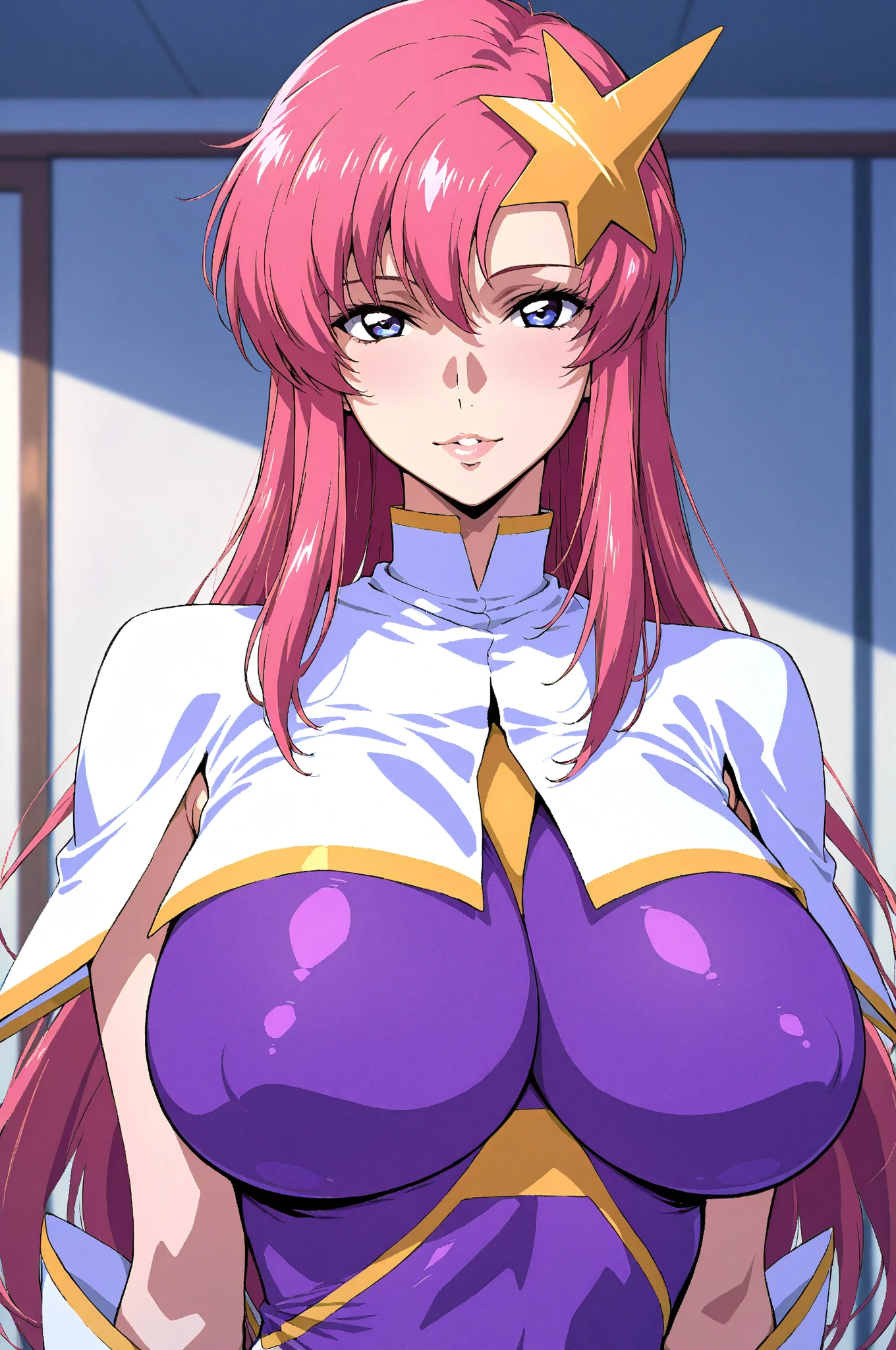 NSFW,((One man and one woman,Is giving a titjob)), Paizuri squeeze,paizuri,breasts blowjob,breast in 1penis,(masterpiece)、(Highest image quality)、(Super detailed)、(extremely detailed)、4K、(8K)、Highest image quality、(beautiful)、
more campbell, 1 girl, star hair ornaments, hair ornaments, pink hair, long hair, gloves, Leotard Purple leotard, white leotard, leotard that bites、super breasts、thick thighs、,light smile、dynamic angle、noise removal
