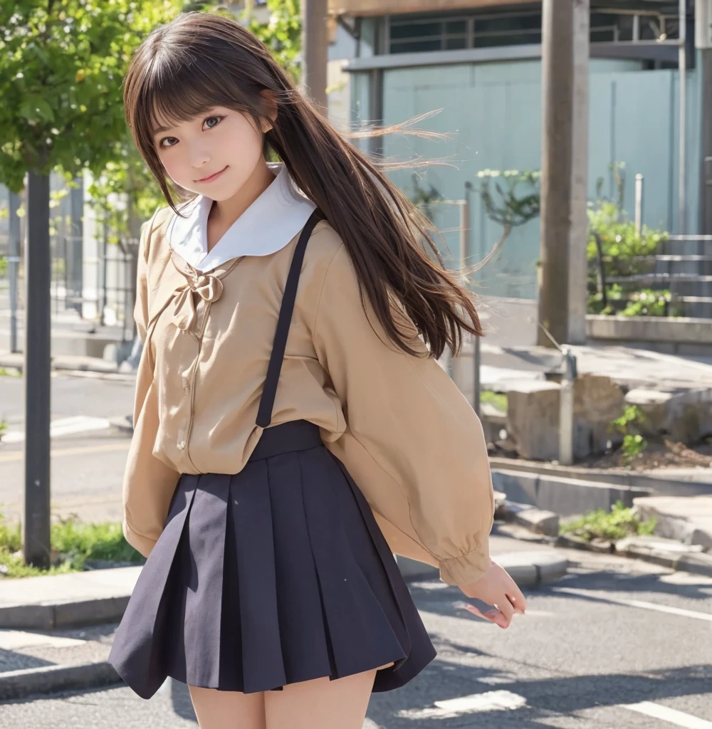 Woman in skirt and white shirt posing, hyper現実的なhigh school girl, a hyper現実的なhigh school girl, 現実的なhigh school girl, Knee socks and skirt, ポーズをとるhigh school girl, Leaning against a wall, Leaning against a wall, inspired by Balthus, clothing , In the old house. Ultra-realistic, high school girl, inspired by Balthus