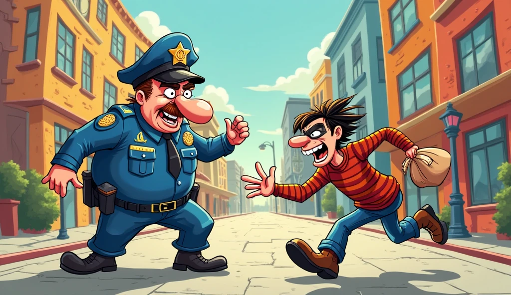 Thumbnail for youtube game cartoon prison escape by police funny