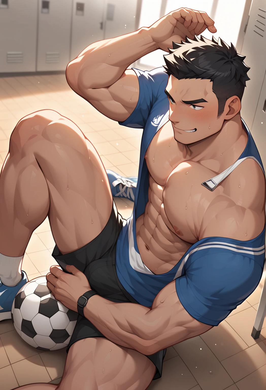 Libido boy,Tong,large pecs,Big bag,Half recumbent,CG sense,POV perspective,spread their legs,Dark atmosphere,8K,Cinematic lighting effects,Textured skin,best qualtiy,Storytelling images,Storytelling images,dynamic blur,actionpose,Elevation viewing angle,Physical Education Student,basketball suit,vests,Classroom,with brown skin,Serious expressions,Hot gas,Keep one's mouth shut,Abs,full bodyesbian,solo person,Bare legged,Foot odor,dermatophytosis,white short socks,Sitting down,Undress,Take off your pants,musculous
