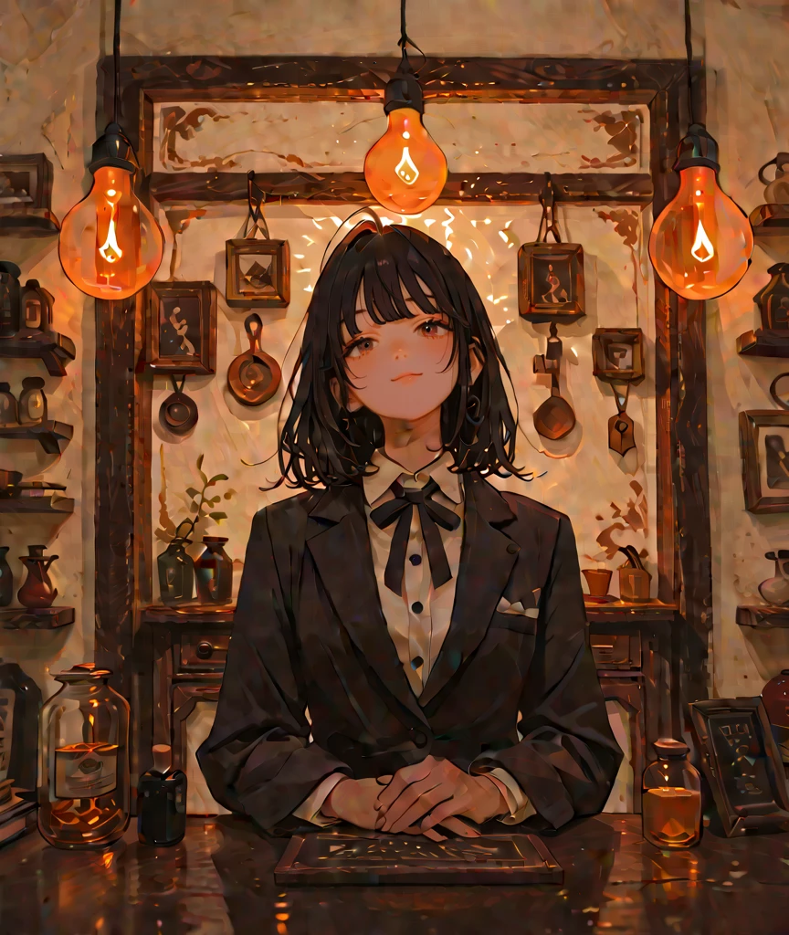 weird 1girl cooking artifact wearing Tuxedo, talented spacecraft interior with queen <lora:Night scene_20230715120543:1> Night scene,