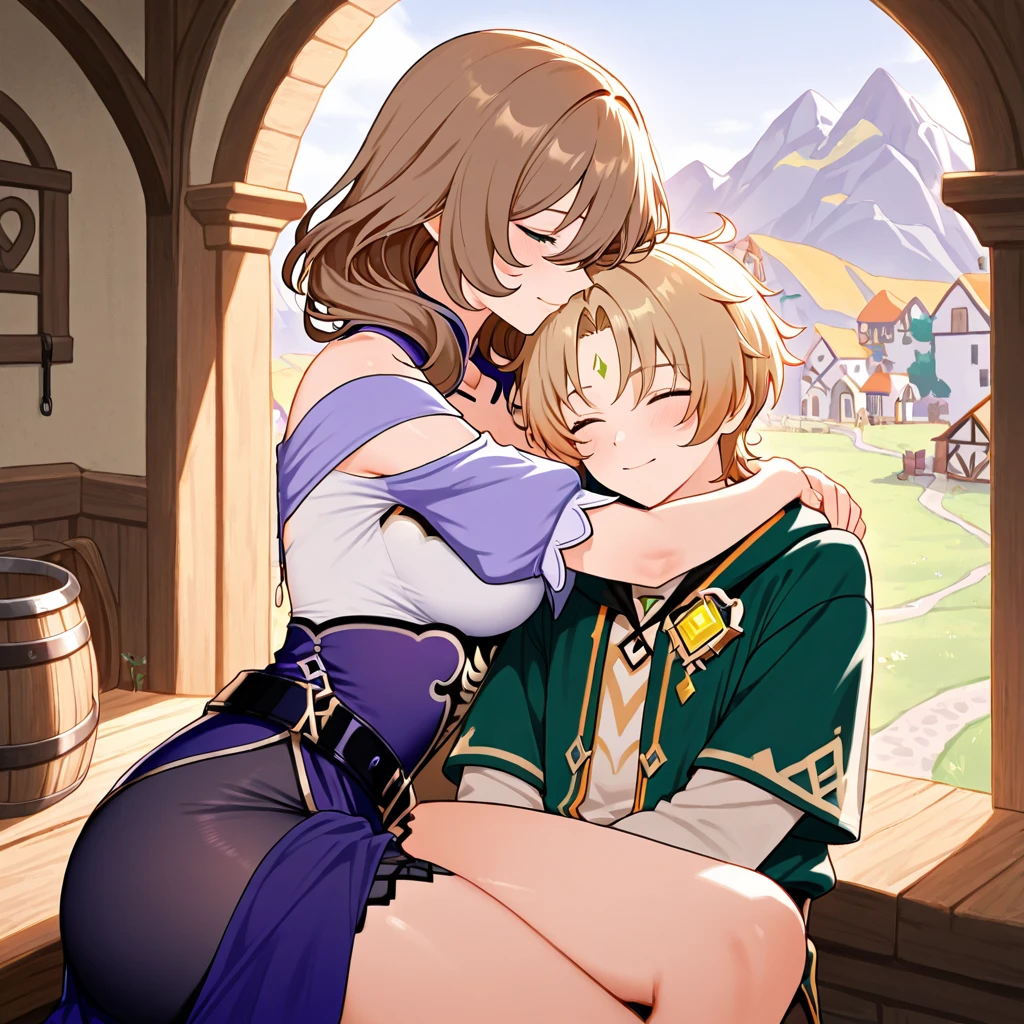 masterpiece,hentai, I'm straddling a man's crotch, Ryza having intense cowgirl sex, (((Ryza has intense vaginal sex with a man: 1.2))), favorite,Bounce and shake wildly,, 32K,Super detailed,Ultra-detailed,Big Breasts, Vibrant breasts, Short brown hair, shirt, Shorts, Black knee socks, Ryza outfit, loungewear, {{A biological weapon that preyed on the sleeping Ryza and transformed into her appearance, Big  bouncing}}, Overall view, Town, NSFW