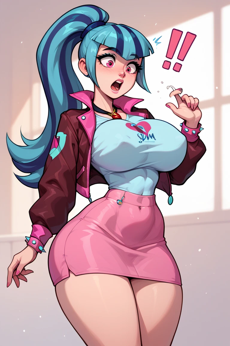 Masterpiece, Hyper detailed, Best quality, UHD, (((3D))), ((anatomically correct)), Dance club, 1 woman, Joyful Expression, ((Hyper detailed revealing White outfit, headphones:0.5)), Busty, Curvy, (Hyper detailed eyes, Teal eyes), Longeyelashes, Jewellery, Makeup, ((Pink hair, flowing hair)), {{{Club lighting}}}, ((Dancing, stage, musical aura, performance, sparkling, Music notes)), AGGA_ST009