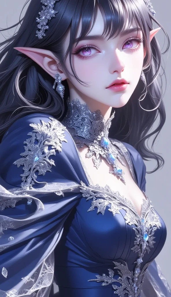 the perfect human model cute angelic girl posing, accurate details, detailed face, fantasy indigo clothes, dramatic, intricate, elegant, highly detailed, digital painting, artstation, concept art, smooth, sharp focus, illustration, art by gustave dore, octane render, 4k