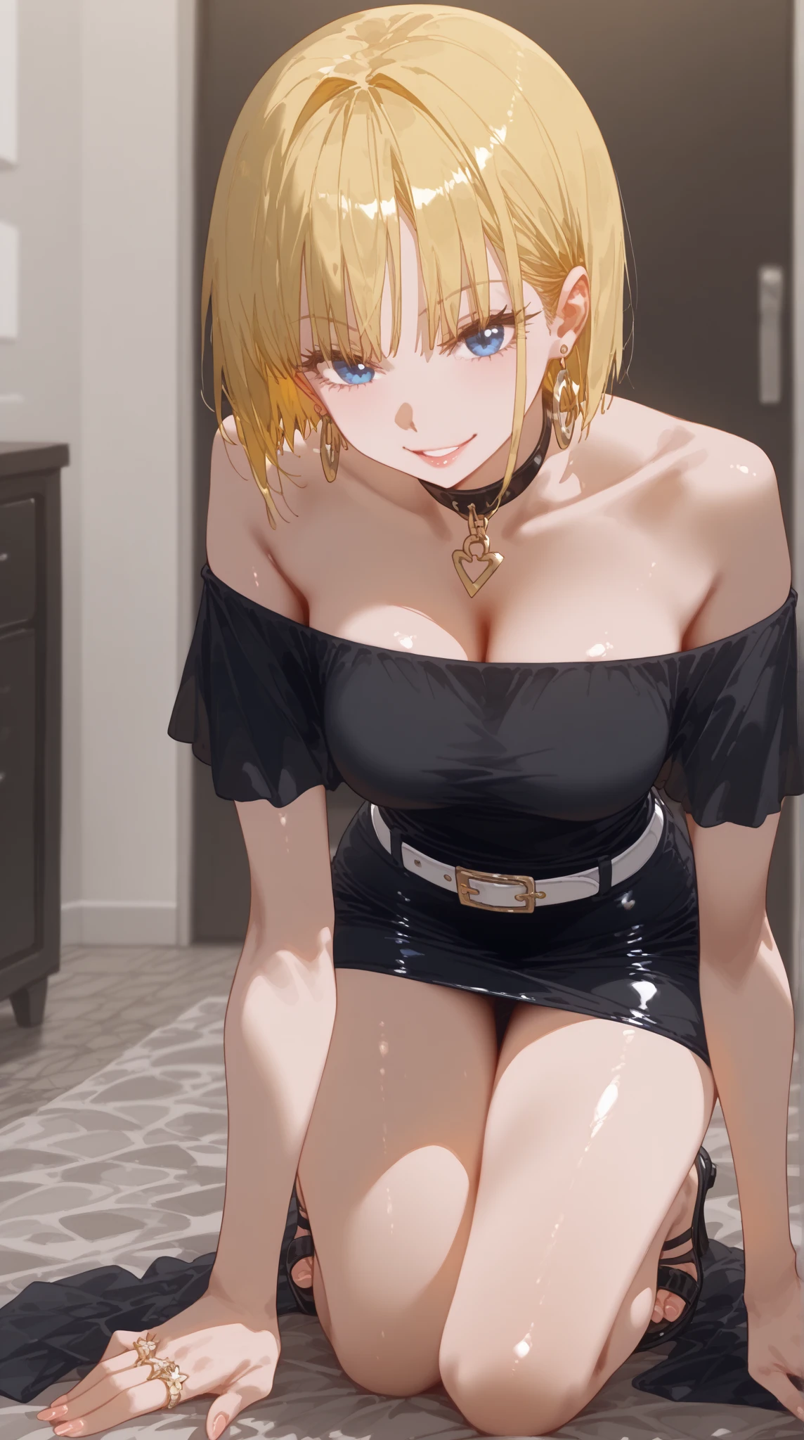 masterpiece, best quality, extremely detailed, anime, 1girl, elegant mature woman, (Female, (( blond hair)), green eye, ((pixie cut)),((parted bangs)),25 years old, Slender Body, fish tail), (Male, bangs, 20 years old, tall), troubled eyebrows:1.2, sunlight, glowing, nsfw, medium breasts, cleavage ,Embarrassed, pussy juice stain, show off breasts, sweat, lift skirt, panty lift, (dress:1.5), fingering pussy, (on side:1.4), from below, (lying back down:1.1), ( pussy peek:1.5), show off pussy, show off nipple