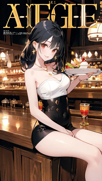 (masterpiece:1.2), (best quality,:1.2), 1girl, full body shot, large breasts, short hair, black hair, high ponytail, fit and petite body, shy, blush, smile, standing, serving drinks, holding plate, luxurious living room,
<lora:maid_bikini:0.75>, ((light purple) bikini), frills, maid head veil,