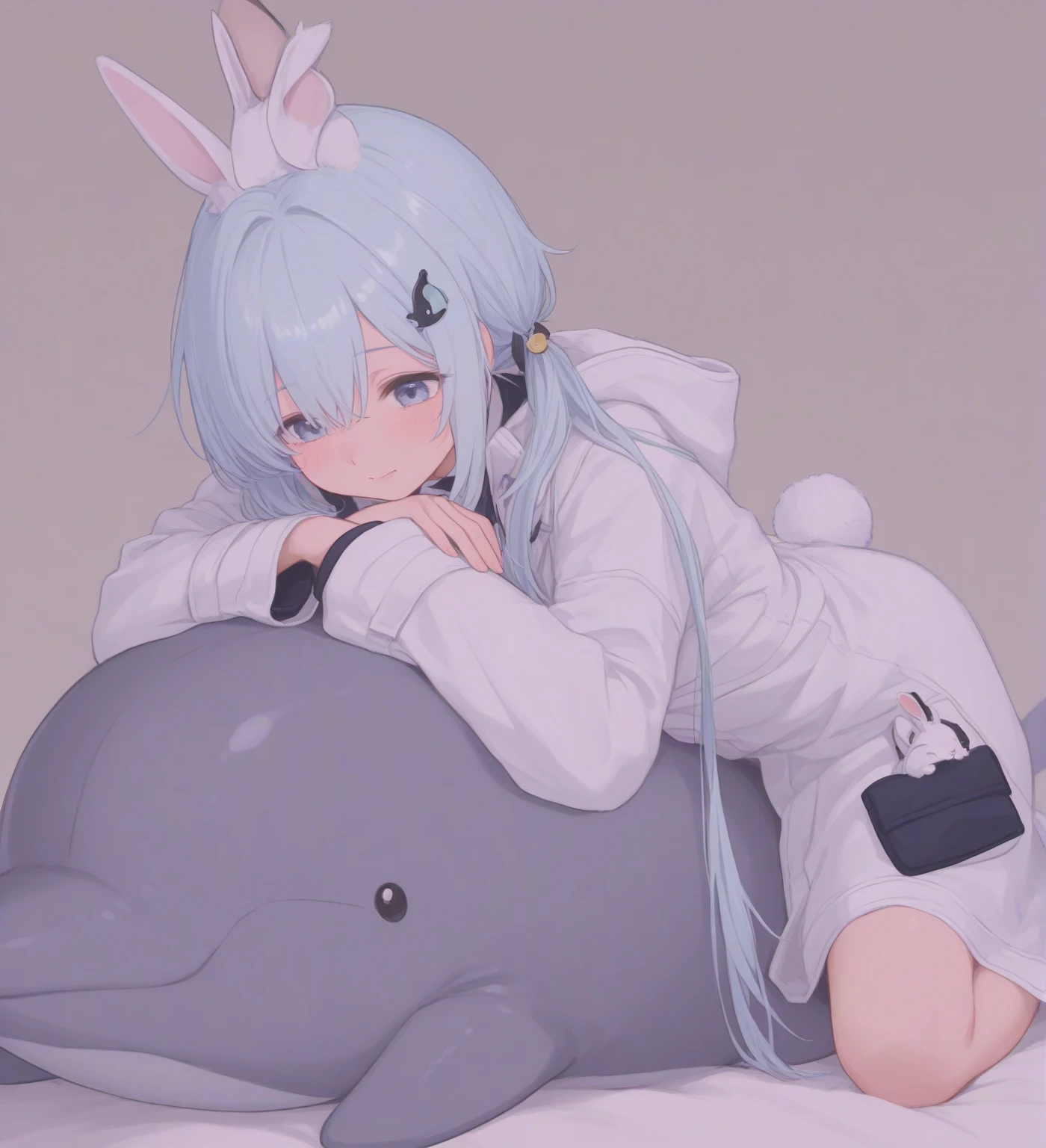 Anime Girl White_mitts, Smooth anime CG art, made with anime painter studio, Waifu, Hestia, anime girl in a maid costume, detailed foot pov, feet art pov
