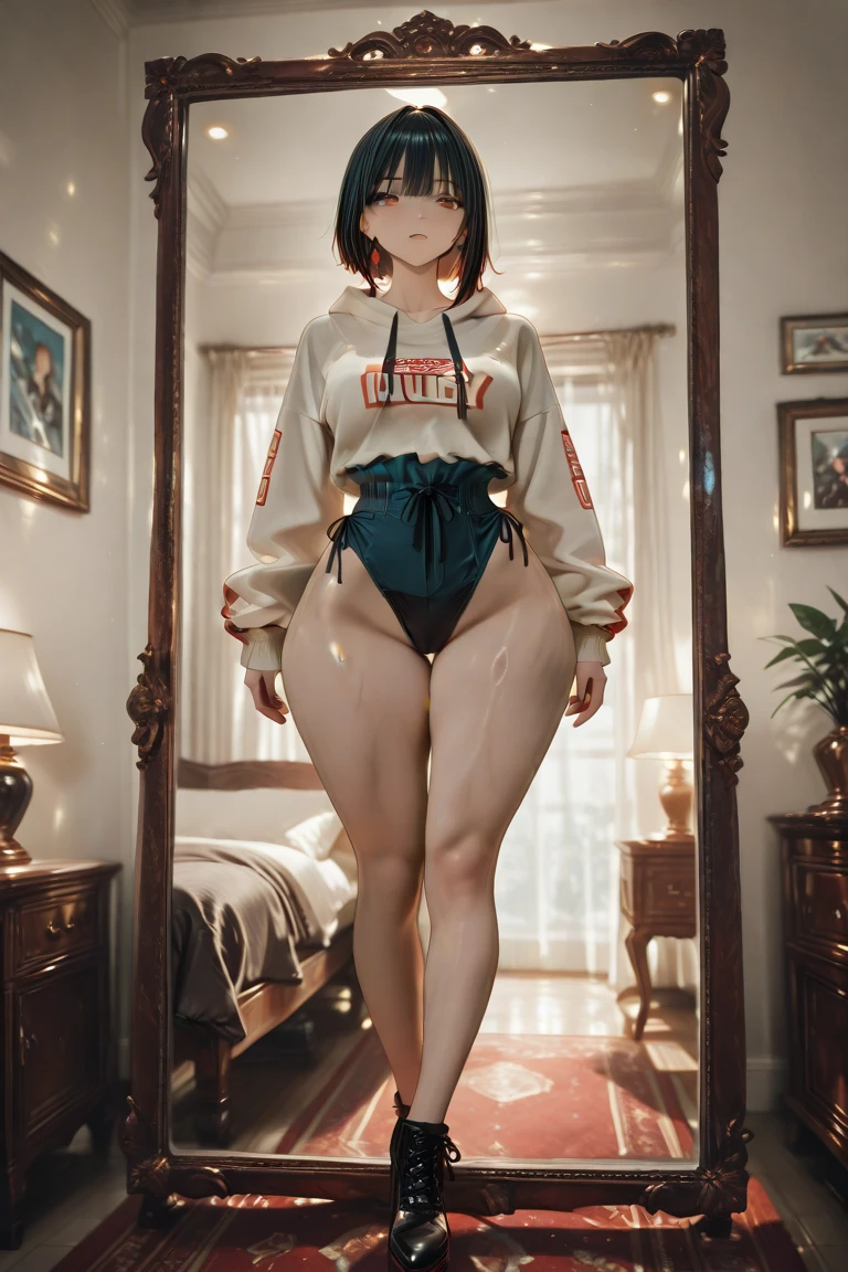 (masterpiece), (best quality), ((MILF)), (large breasts:1.3), (face:1.6), (full body:1.3), (total body:1.3), (realistic),(photoreal), (ultra hi res), (8k), (photo realistic), (a photography of a beautiful girl), (HIGH DETAIL), (INTRICATE), (HQ), (beautiful), (cute), (SEXY FACE), (detailed face), (PERFECT FACE), (hair off forehead bangs:1.3),(short eyebrows),(short hair:1.3),(beautiful detailed black hair:1.3), (little cute loli),(flabby body:1.3), (chubby:1.3), (lovehandle:1.3), (potbelly:1.3), (plump:1.3), (bbw:1.3),(short stature:1.3), (loli),(30 year old:1.3),(toddler body:1.3), (Baby face:1.1), (short bob cut:1.3),(beautiful Eye:1.3) ,(Japanese),(child face), (hoodedeyes:1.3),  (1girl:1.3)