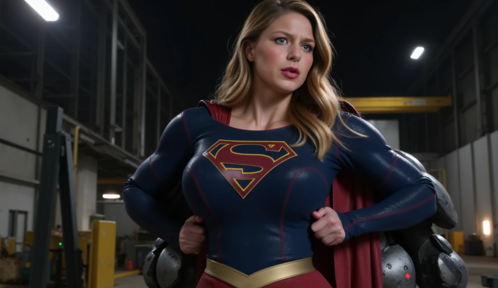 (best quality,4k,highres,masterpiece:1.2),ultra-detailed,realistic,portraits,vivid colors,dramatic lighting,Supergirl,annoyed,tattered uniform,ragged uniform,smoking crater,offended,shocked,alien robot gorilla,rocket (full body shot, show her entire body, head to toe) Please make sure your output is separated by commas.","Separated。The following is an example for reference: ``` (best quality,4k,highres,masterpiece:1.2),ultra-detailed,realistic,portraits,vivid colors,dramatic lighting,Supergirl,annoyed,tattered uniform,ragged uniform,smoking crater,offended,shocked,alien robot gorilla,rocket (full body shot, show her entire body, head to toe) ```