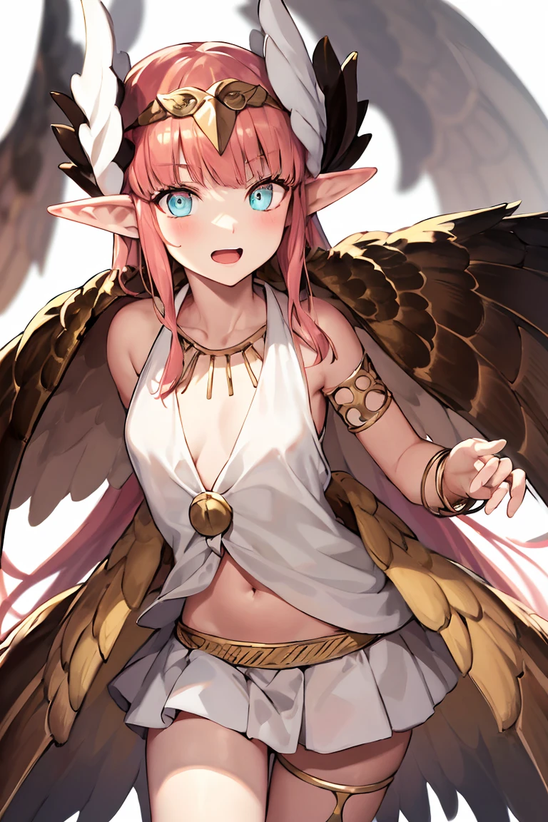 CIRCE_FGO
POINTY_EARS, PINK_HAIR, HEAD_WINGS, WINGS, BANGS, FEATHERED_WINGS, LONG_HAIR, JEWELRY, SMILE, BREASTS, NECKLACE, BLUSH, SMALL_BREASTS, MULTICOLORED_EYES