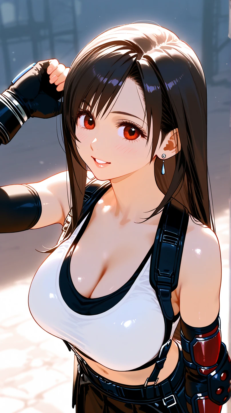 (((((tifa lockhart:1.5))))),((Highest quality、masterpiece、anime style、best quality、high resolution、8k、detailed、ultra-detailed:1.3))、Long legs:1.2, Beautiful woman with perfect figure:1.4、(Smiling:1.2), double eyelid、30-year-old female、((((One Woman,beautiful face,Beautiful face:1.5)))),Big Breasts、High resolution, accurate, Anatomically correct, High-resolution model, high quality, Very detailed, Ultra high definition、Black Hair、Straight Hair、Long Hair、(((Bunny girl、Bunny ears headband:1.1)))