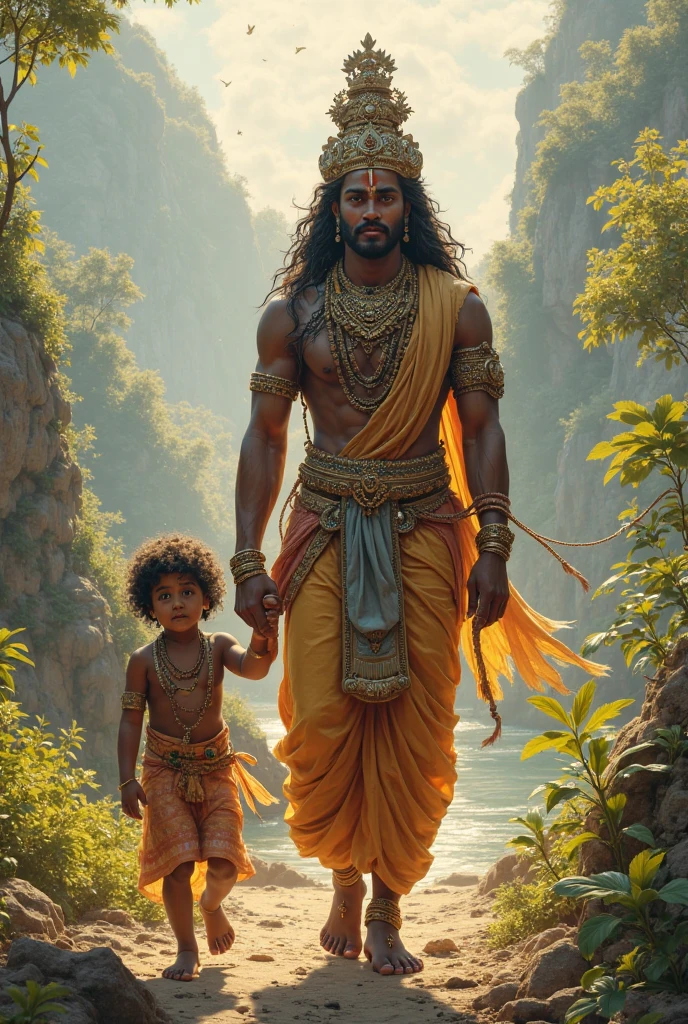 Krishna on fathers head, jamuna, basaki naag