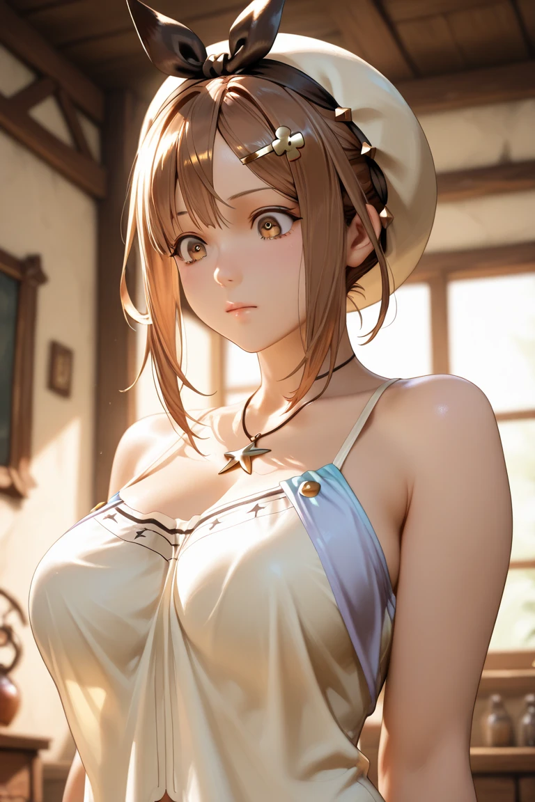 {{{nsfw}}}, {{{masterpiece}}}, {{{best quality}}}, {{ultra-detailed}}, {illustration}, {{an extremely delicate and beautiful}}, ((nude, Completely naked:1.4)), 1girl, (resna, brown hair, braid, blue eyes, medium breasts), sad smile, (from side), cowboy shot,