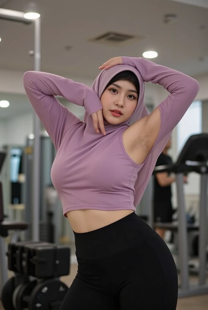 Fitness Girls, cute little, realisitic, 8K, realisitic, (top-quality), young malay women, Realistic 20 year old malay girl, (((beautiful nipple))), asian skin, wearing hijab, naked, small tits, showing breast, exposed small sagging breast, Mole under the eyes, Toned abs, ((Sex in missionary position)), ((Colossal tits:1.4)), ((Sleeping on yoga mat, Open Legs: 1.2)), ((Woman exercising in gym)), ((Wet body)), Kpop Idol, Wearing pink fitness wear, (perspired), ((Woman exercising in gym)), ((Wet hair)), (Erotic face), toned thighs, hyperdetailed face, Detailed lips, A detailed eye, Spreading legs apart, Pleasure, feels good, petite body, shaved vagina,