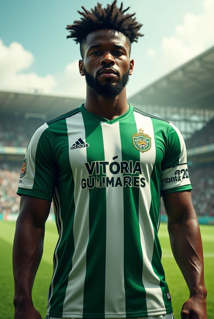 Osmune Dembele wearing the Palmeiras shirt