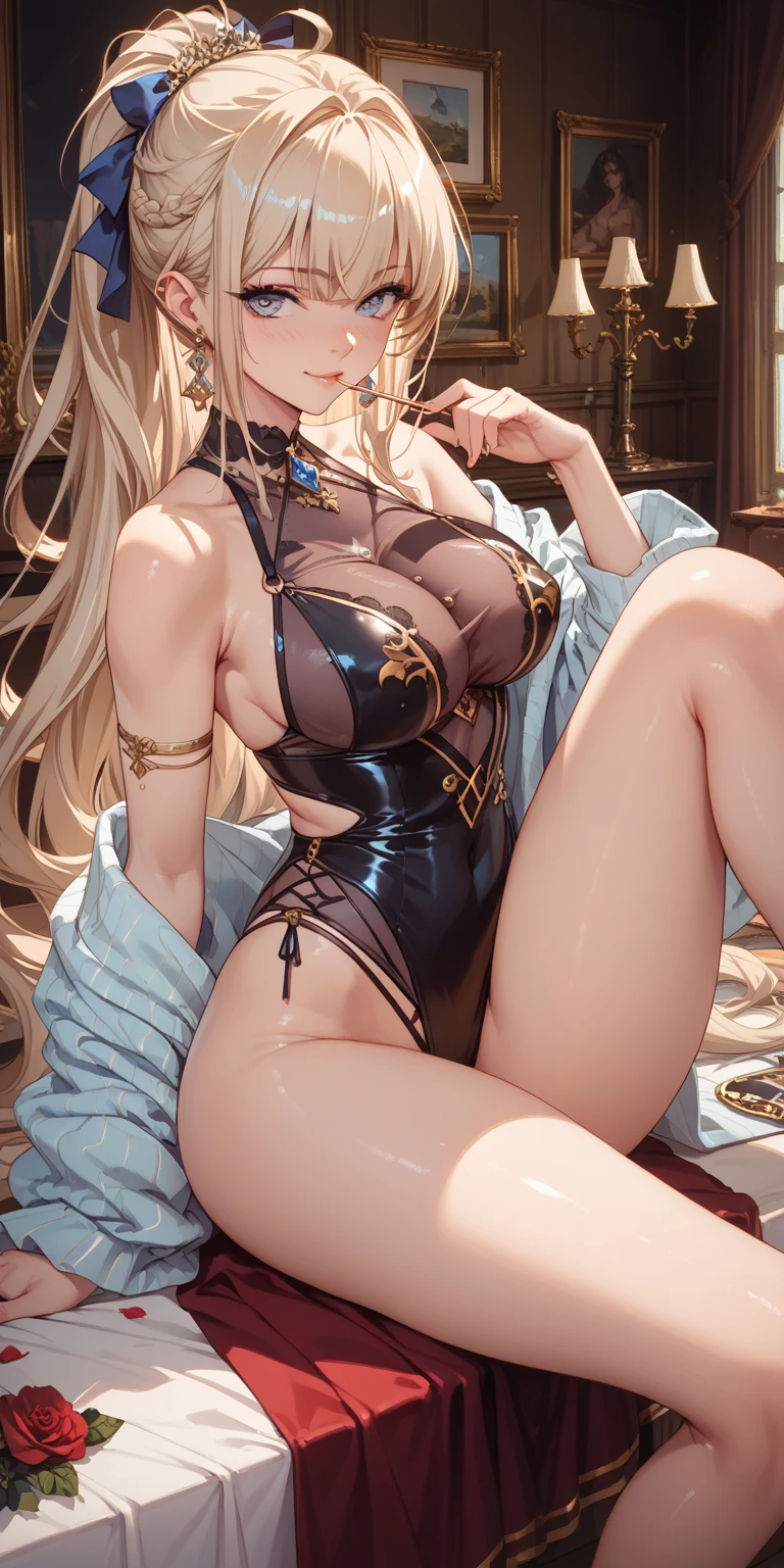 blonde long hair, devil eyes, crazy eyes, evil smile,UHD, retina, masterpiece, ccurate, anatomically correct, textured skin, super detail, high details, best quality, highres,16k,3d, realistic,Naturally beautiful, more beautiful than an angel, blue eye , perfect face ,The most beautiful, good figure, sexy figure, model figure, hourglass figure, big breasts, clear abdominal muscles, Russian face, white and smooth skin