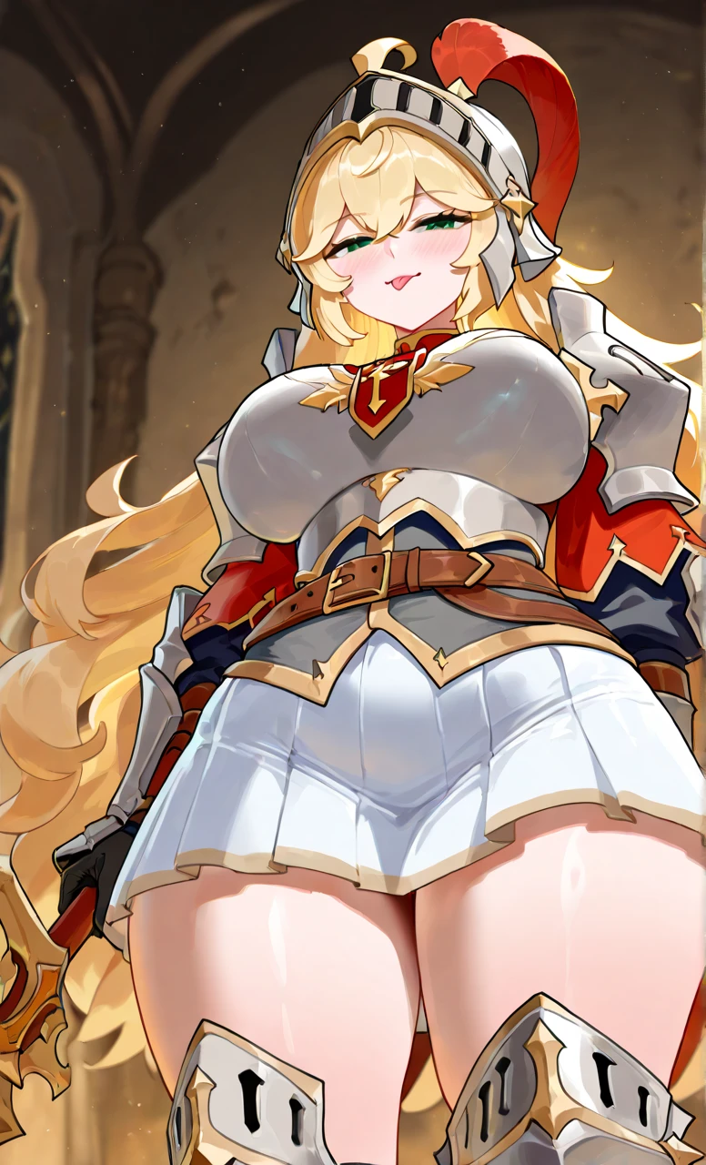 Goddess Of warriors. Wide hips, thick thighs, Bursting breasts, huge , heavy breast, wet white silk, areola. nipple, big ass, abdomen muscle, wearing a small amount of armor, red cloth, sweaty, evil smile