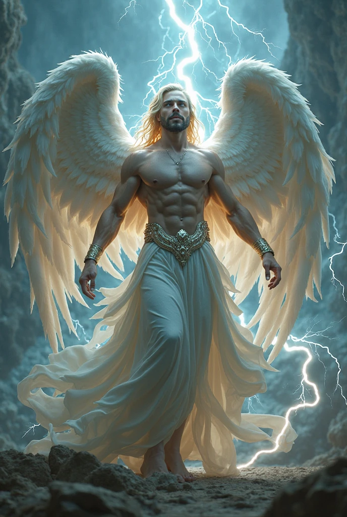 Subject: A photorealistic depiction of hulk transformed into an angelic being, with majestic wings and a radiant halo, soaring amidst the clouds with the sun's golden light. Type of Image: Digital painting Art Styles: Realistic, Ethereal Art Inspirations: Angelic imagery, superhero aesthetics Camera: Aerial view capturing Superman's angelic form against the sky Shot: Majestic scene with Superman in angelic form soaring amidst the clouds Render: Soft and warm lighting to enhance the ethereal ambiance and details of angelic features