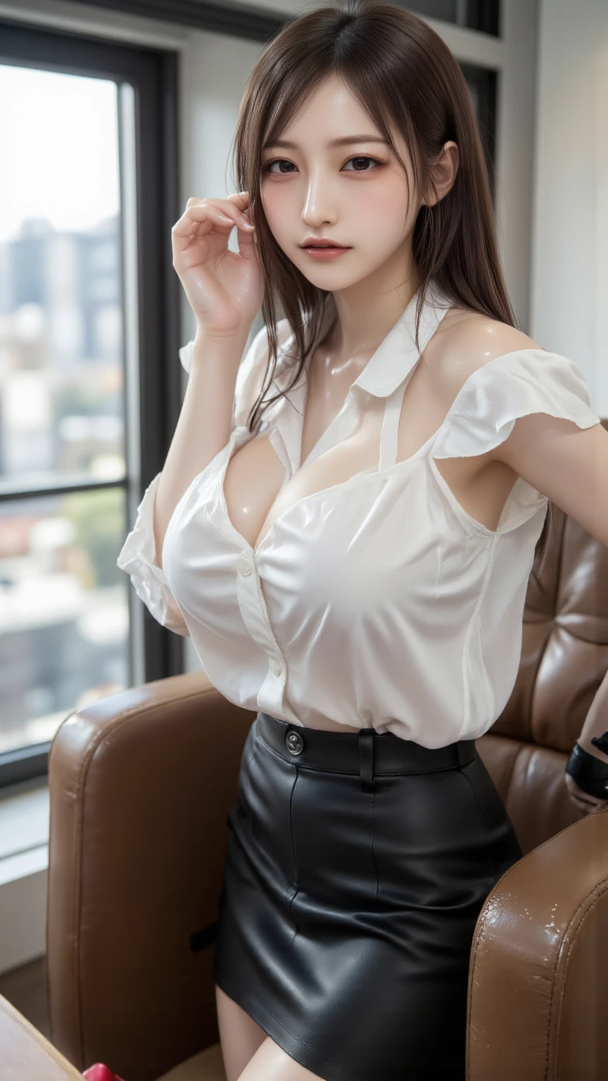 1girl, huge breast, black hair, high quality