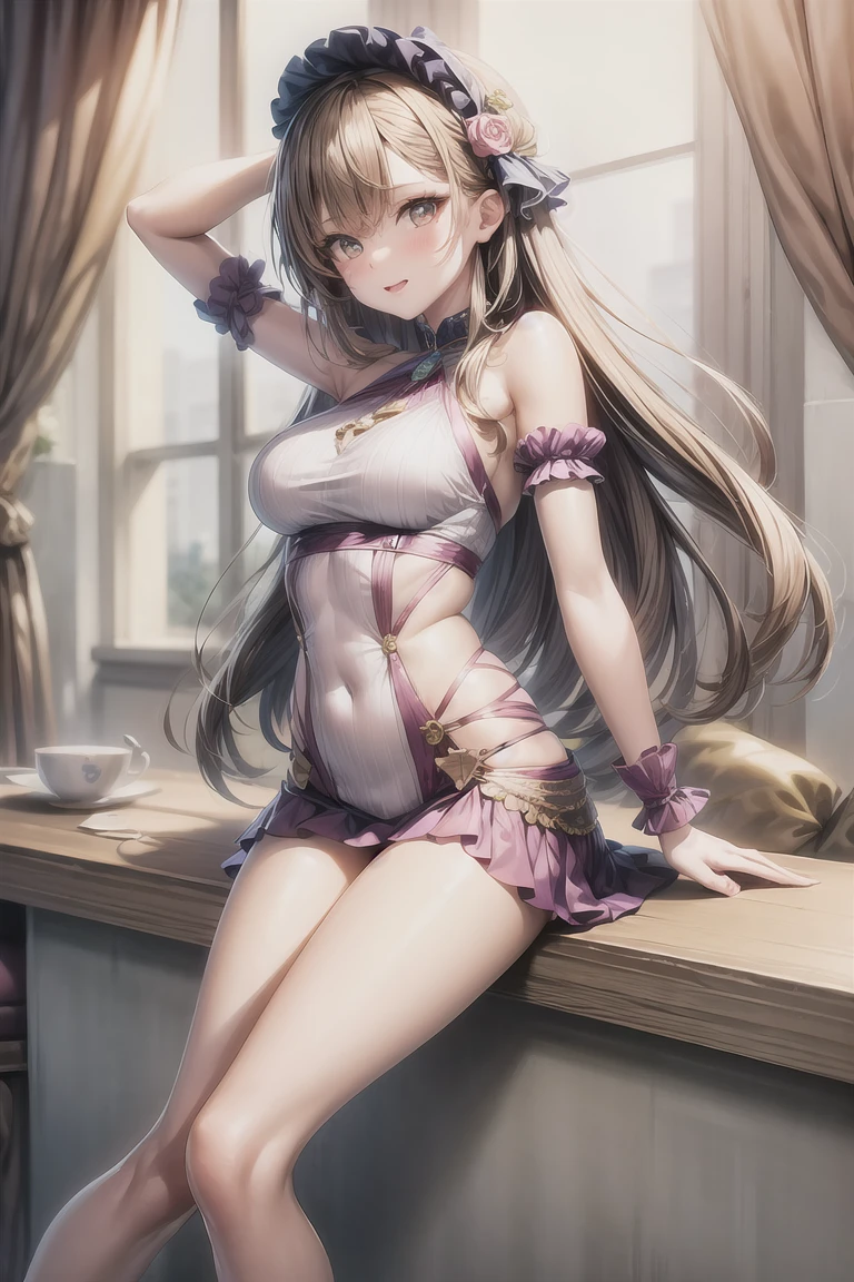 (masterpiece), (top-quality), A Ultra Small towel in the crotch, A Ultra Small towel on your chest, (cover the crotch with your hand:1.3), (cover the chest with your hand:1.3), (See-through:1.5), Thin fabric, (blushed face:1.3), (barechested:1.3), (Spilling boobs:1.4), under the boobs, side boob is visible, a beauty girl, precise hands, Embarrassed look, Smile, Very cute, Clear eyes, Shining eyes, big breast, Tummy is visible, cleavage of the breast, the lower abdomen is visible, The crotch is visible, No pubic hair, The beautiful skin, ultra-definition, Top resolution