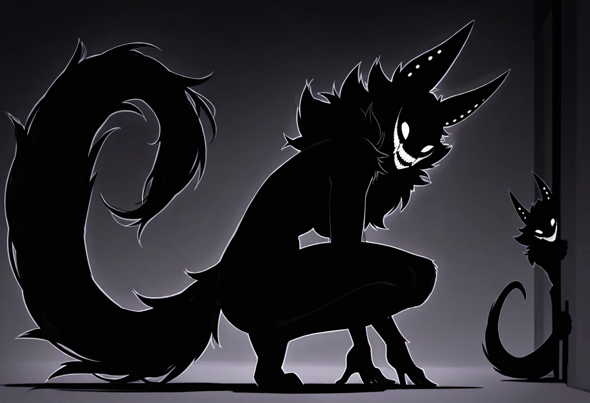 Masterpiece, best quality, Masterpiece, best quality, 1 woman , Black rabbit , furry , conjunctivitis , sly face , indifferent face , naked , abdomen , big breasts , Long legs , hands on hips , abandoned factory , at night