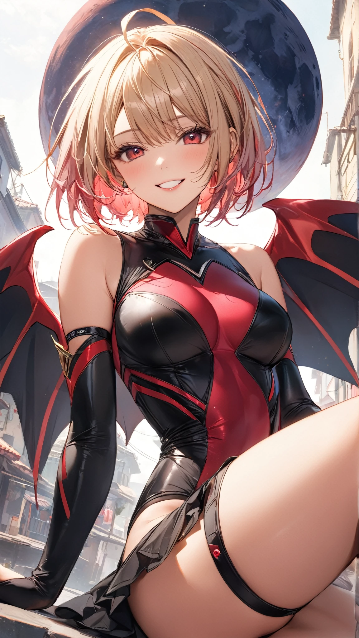 Red devil, sharp teeth 