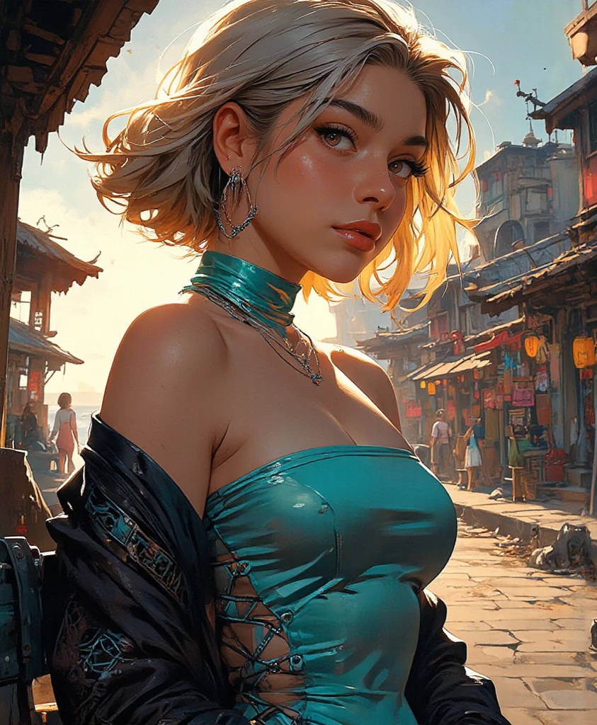 A portrait of a lonely beauty zombie girl alone in a crowd, alabaster skin, grunge suit, gangly background, dubious poses, perfect face, hyper detailed, Dead inside, blue eyes, (extremely detailed CG Unity 8K wallpaper), the most beautiful artwork in the world, Atey Ghailan, in the style of Studio Ghibli, by Jeremy Mann, Greg Manchess, Antonio Moro, Intricate, high detail, Photorealistic painting art by Midjourney and Greg Rutakowski, Matte, Bryan organ, Unity 8K CG wallpaper extremely detailed, high detail, Photorealistic painting art by Midjourney and Greg Rutakowski, Matte, Bryan organ, Unity 8K CG wallpaper extremely detailed, High detail, Photorealistic painting art by Midjourney and Greg Rutzowski, Matte, Bryan organ, extremely detailed CG Unity 8K wallpaper, High detail, photorealistic painting art by Midjourney and Greg Rutakowski, matte, Bryan organ --auto --s2