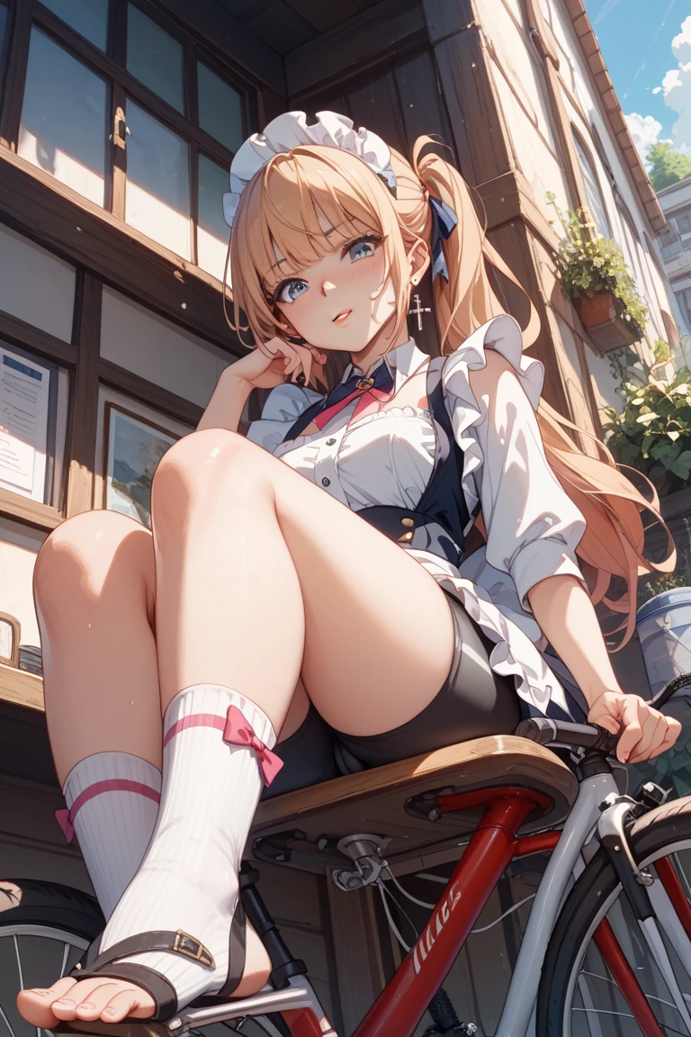 (Cute girl spreads her legs and rides a dildo machine:1.2 、Inserting a big dildo into her vagina:1.2)、(Show your vagina:1.2、Semen flowing from the vagina:1.3)、(Ecstatic expression、Young face)、NSFW、(naked:1.2)、Sexualized Primary School Uniforms、Busy city、Light Hair Color、Detailed body
