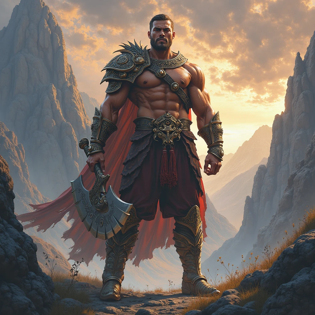 Man with Spear to fight a monster