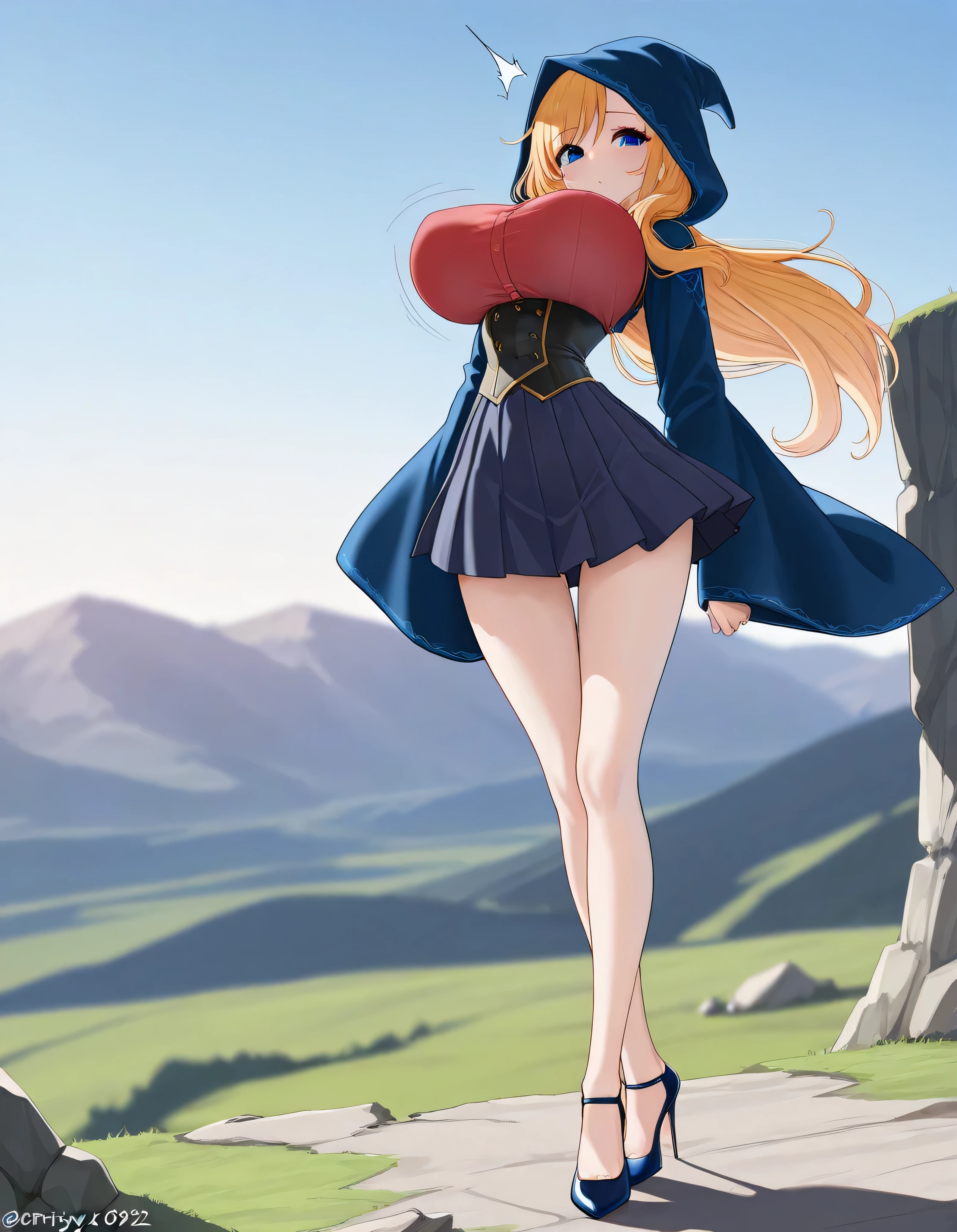 Garota com peitos gigantes
