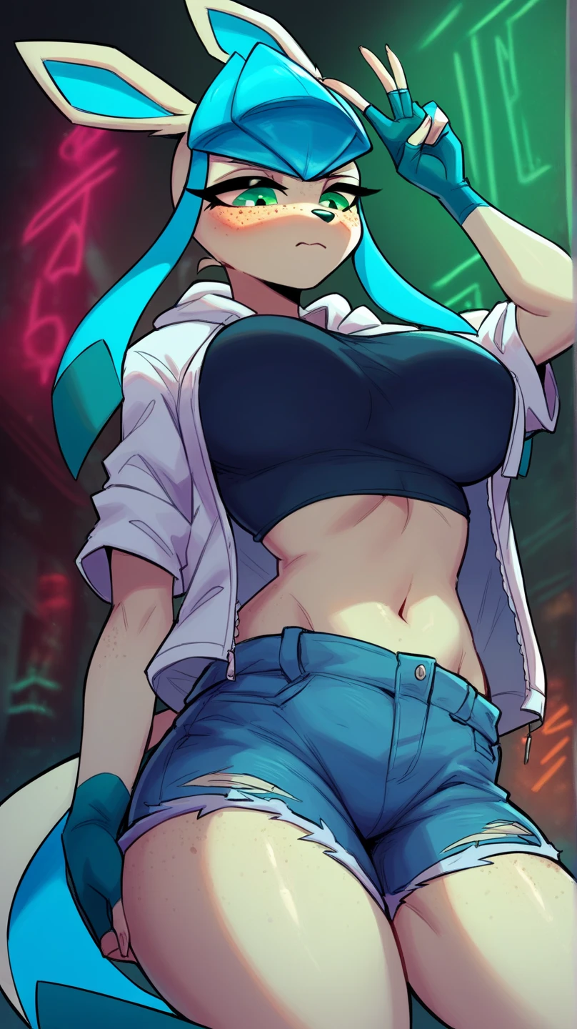masterpiece, The best quality, 4k, perfect face, Ultra detailed face, day, 27 years, shopping mall agm, sketch, 1 girl, ((high)),(thick thighs), women, (glowing skin), from the side, POKEMON SABRINA, score_9, score_8_up, score_7_up, score_6_up, source_anime, 2d, sabrina (pokemon), 1chica, Red eyes, green hair, nightgown, nightgown roja, hair between the eyes, flipped hair, Belly, Medium hair, belly button, pants,   bright, ojos brights, reaching the viewer, looking at the viewer, Closed mouth, expressionless, telekinesis, pin bottom, simple background, Alone, enfoque Alone, beautiful, rooftop in the city, evening, night sky, Whole body (one piece)