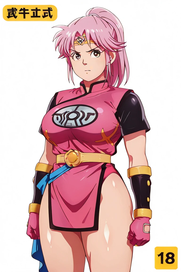 (masterpiece:1.2),( high quality:1.1), bulla,pout, long hair, straight hair,bangs, pink hair, blue eyes, mascara, long lashes, hairband, red hairband, earrings, bodycon dress, sleeveless,  blurry background,(looking at viewer, Bend forward:1.1),, huge breast,large breast,(beautifully lit:1.1),1girl, solo,  gloves, hat, top hat, braid, long hair, salute, breasts
