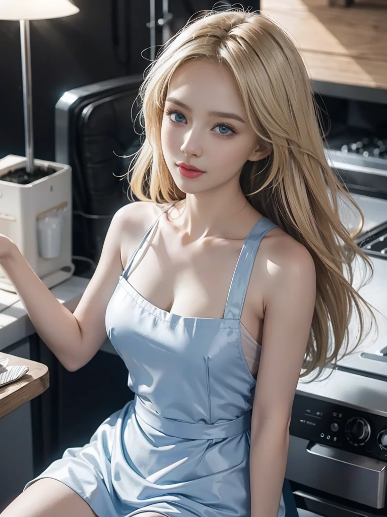 masuter piece, best qualtiy, (realisitic, Photorealsitic:1.37), ((独奏)), 8K image quality, Extremely delicate and beautiful, splendid, Official art with attention to detail, Ridiculous, Unbelievably ridiculous, huge filesize, ultra-detailliert, ighly detailed, (Cute little girl s), (detailed girl), extremely detailed eye and face, Beautiful detailed eyes, Light makeup,, (Slender and perfect female figure), large full breasts, Slim waist, big butts, (Korean beauty), blondehair, ((fullllbody)), ((Put the head in the frame)), ((white t-shirts)), ((Overalls clothing)), Wheat field, kindly smile