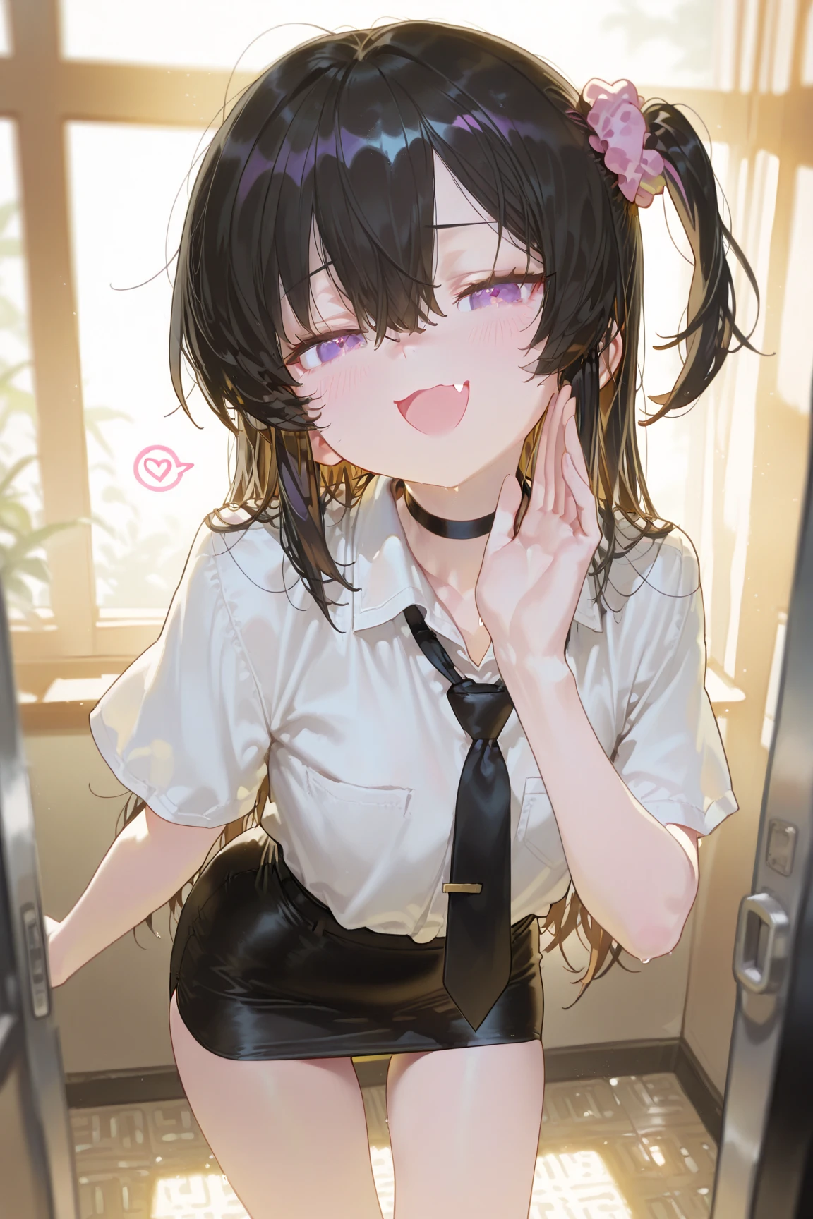 ((((Open your mouth))))、masterpiece,highest quality,High resolution,Very detailed,bb Festival,skinny,Ahoge,,((((( Captivating smile ))))),skinny,Hair between the eyes,Black choker,Earrings,Pleated skirt、shirt,Short sleeve,High School Girls Uniforms,(((( Perfect Fingers )))) , shoes,(black shoes:1.4),shoes,Black footwear,indoor,(sexy bed:1.2),((Heart-shaped pupils:1.3, Blowjob Gestures:1.5))、Open your mouth ,Sitting, bed ,Heavy breathing ,Put your hand in front of your mouth,Put your hand in front of your mouth, manga,article,magazine、(night:1.8, Black Mask:1.2, Remove the mask:1.3, Dark Room:1.5, Dim lighting:1.5)、Sharp Eye、
