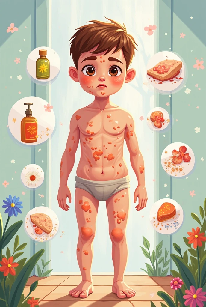 I am looking for an illustration of a person with dehydration in the following style: drawing style: Modern and vector, with smooth, clean lines, and vibrant colors. Cartoonish but realistic. Color: Using a palette of bright and contrasting colors that are pleasant and eye-catching. FORMAT: Illustrations arranged in a book or manual style. This illustration is intended for a guidance and training manual, so it must be clear, accessible and visually appealing."
