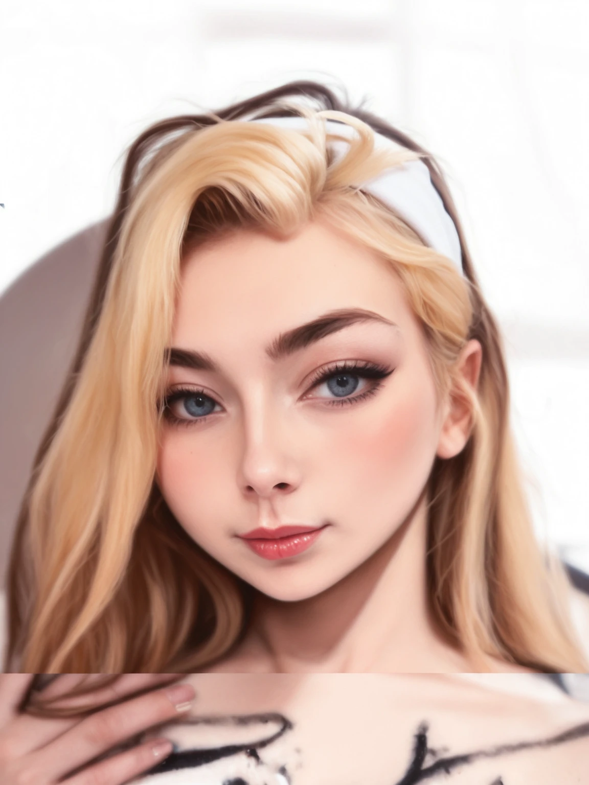 (8k, HDR, high resolution), ((((Photography, photo and gross, hyperrealism, Masterpiece, Best Quality, ultra high resolution)))), (pin light, Backlight, backlighting, cinematic light), sharp focus:1. 4, (hyper detail, finely detailed), face close up, close up,, 1 girl, Egg-shaped face with cat eyes., small, full lips, straight and cute nose, slightly flushed cheekbones, thick eyebrows and long beautiful eyelashes.