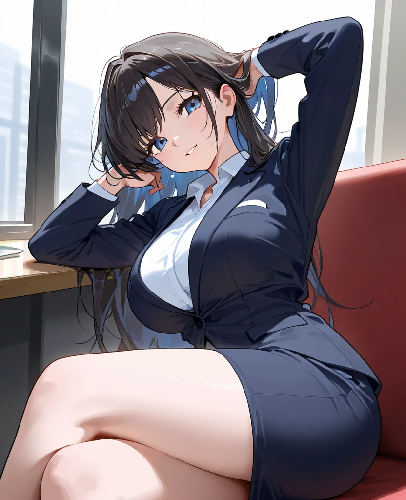 I would like a background that resembles a company reception desk.、