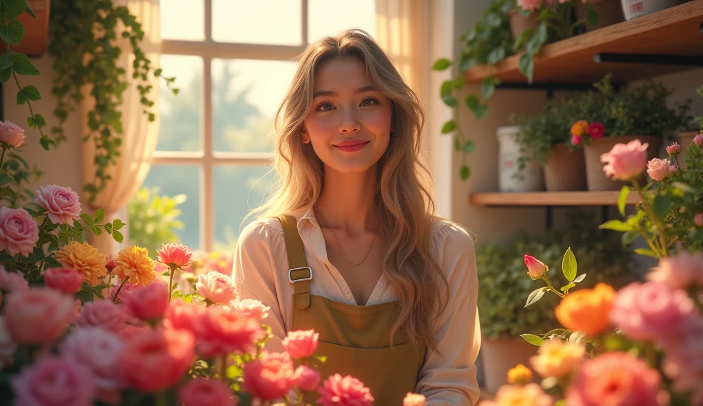 solo, realistic, photorealistic, natural lighting, (large forehead, (((Latvian woman))), (((Latvian nose))), (((Latvian eyes))), (((blonde))), (((braids))), (((Latvian face))), (((Latvian lips))), (((Latvian body))), (((fair complexion))) pose: standing, smiling, wearing Ruched Bodycon Dress, cleavage, , background: A trendy bar designed with vibrant, photogenic decor that includes neon signs, hanging plants, and art murals. Cocktails are creatively crafted with colorful ingredients and edible flowers, perfect for sharing on social media. The atmosphere is lively, with indie pop playing in the background.