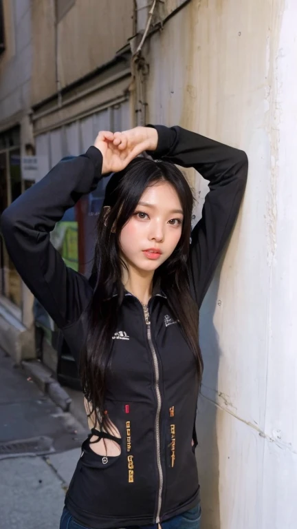 (Highest quality, 8K, masterpiece: 1.3)), concentrated: 1.2, Perfect Body Beauty: 1.4, ((Long Hair,Small breasts : 1.2)), (School playground,Summer sky:1.3), (Gym suit: 1.3) ,valley, A shy smile,Highly detailed face and skin texture, Simple Necklace, (Beautiful, clear black eyes:1.3), double eyelid ,White skin, medium brown color hair, golden ratio, (shut up: 1.3),