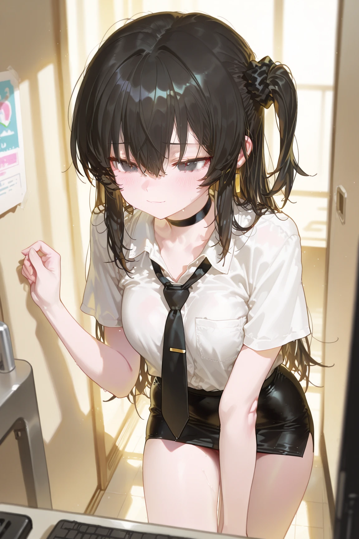 NSFW,Hololive,natsuiro matsuri,One Side Ponytail,Sleeveless,Micro Mini Skirt,High-quality lingerie,pantyhose,Ahegao,Embarrassed,blush,train,(Perfect hands),(Perfect Anatomy),(masterpiece),(highest quality),One man,Being molested,Being touched on the buttocks,I feel pleasure