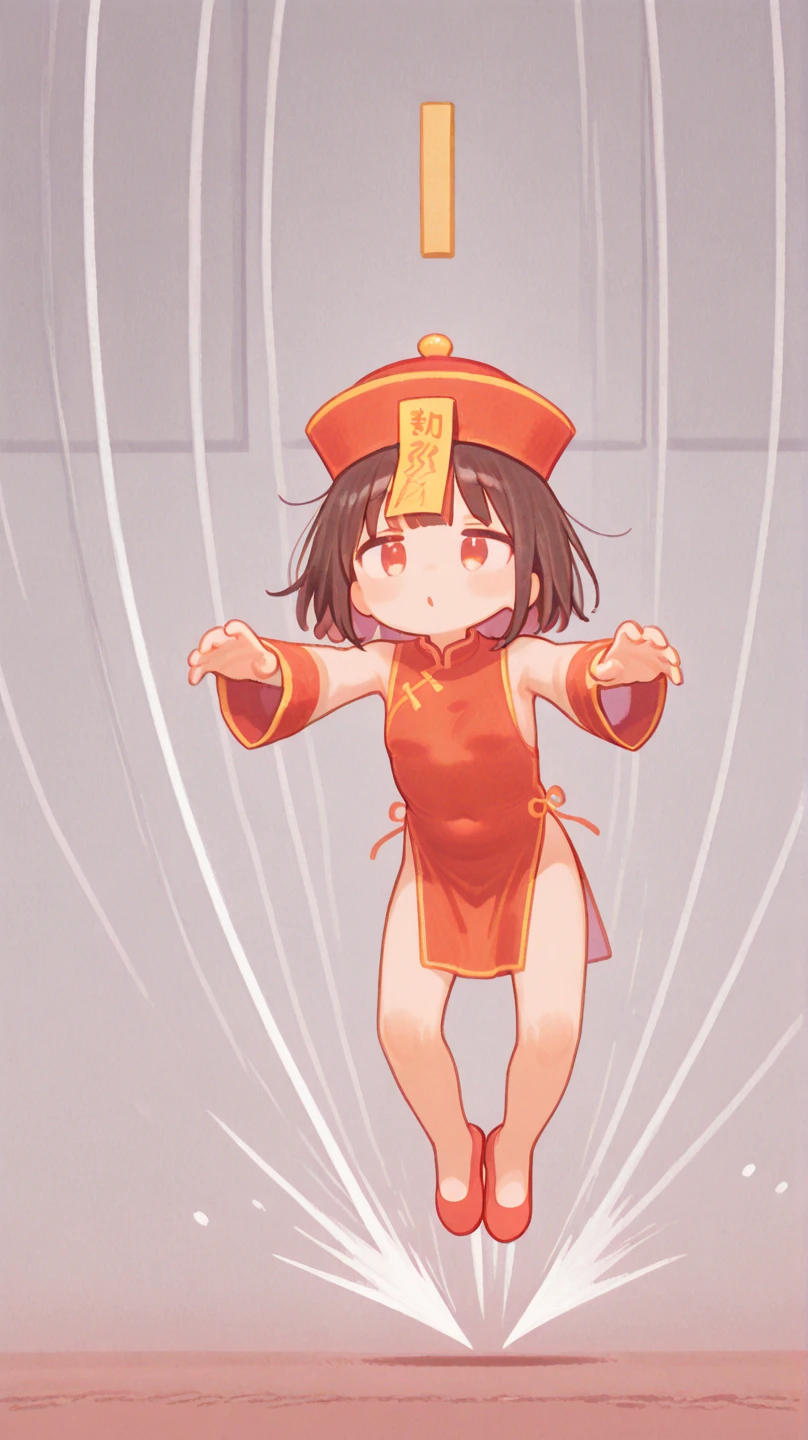Completely naked,One woman,Hime cut,Deformed characters,Completely nakedで校庭に立つ女性,Japanese schoolgirl,loose socks,loafers,Long scarf,4 heads,Flat Chest