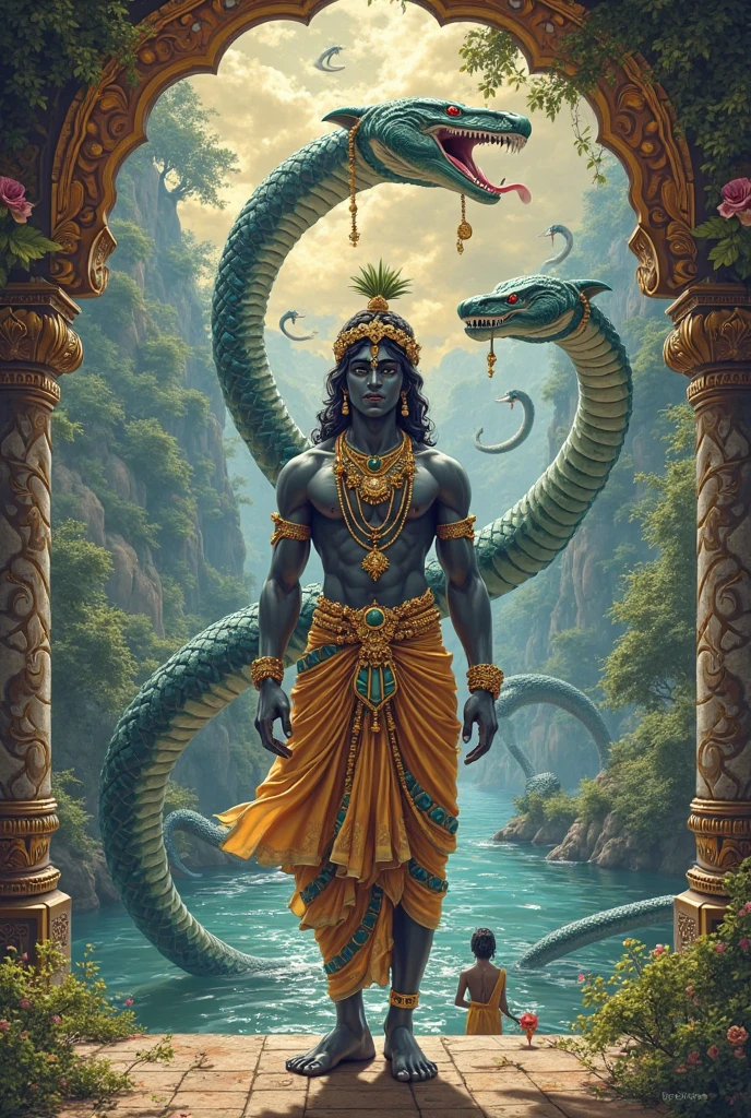 Shiva with the serpent wrapped around his neck