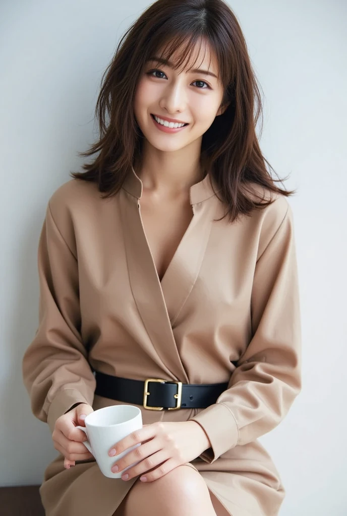 ((( masutepiece ))), (((Best Quality))), ((Ultra-detailed)), (Photo), ((extremely delicate and beautiful)),High resolution, 1girl in, 65 years old, Japanese beautiful girl, (Small breasts), ((Plump full lip)), (Wavy Hair),(Long hair), ((I have one small mole under my eye)), (Detailed eyes),(detailed facial features), (detailed arms),(Detailed fingers),(Detailed legs), (((Full body))) , snowscape, ((Smile)),(((Brown coat))), ((Film grain)), ((SLR camera)), ((35mm lens focal length))